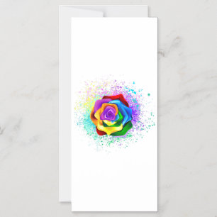Colourful Rainbow Rose Magnetic Invitation