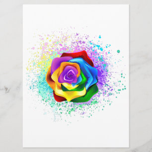 Colourful Rainbow Rose Menu