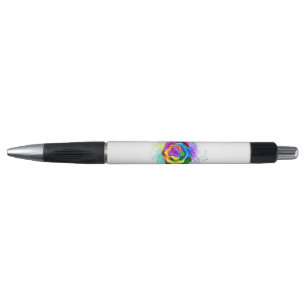 Colourful Rainbow Rose Pen