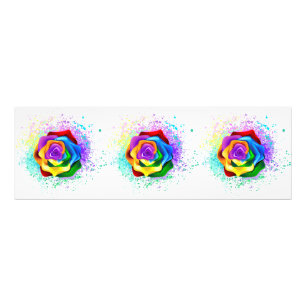 Colourful Rainbow Rose Photo Print
