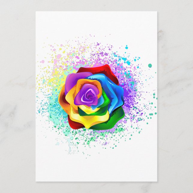 Colourful Rainbow Rose Program (Front)