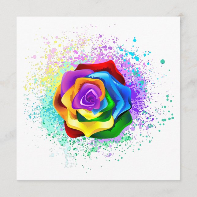 Colourful Rainbow Rose Program (Front)