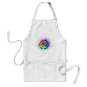 Colourful Rainbow Rose Standard Apron