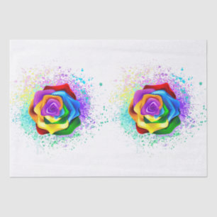 Colourful Rainbow Rose Tissue Paper