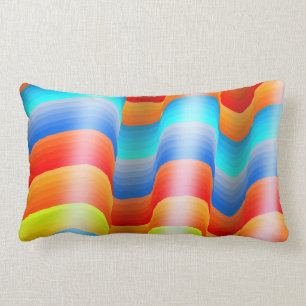 Colourful Rainbow Sarape Lumbar Pillow