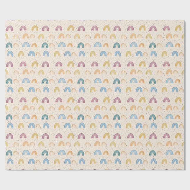 Colourful Rainbow Seamless Pattern Wrapping Paper (Flat)