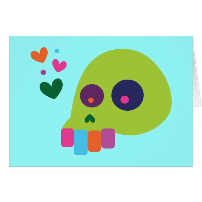 Colourful Rainbow Skull (Front Horizontal)