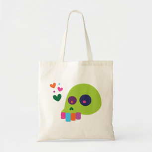 Colourful Rainbow Skull Tote Bag