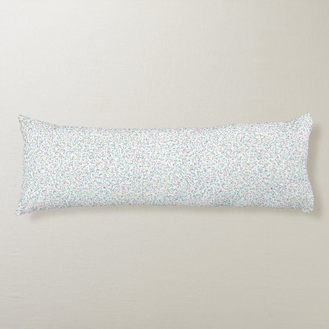 Colourful Rainbow Speckled Dots Body Pillow (Front)