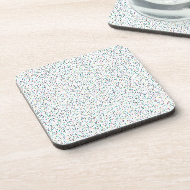 Colourful Rainbow Speckled Dots Coaster (Left Side)