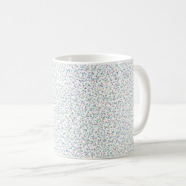 Colourful Rainbow Speckled Dots Coffee Mug (Front Right)