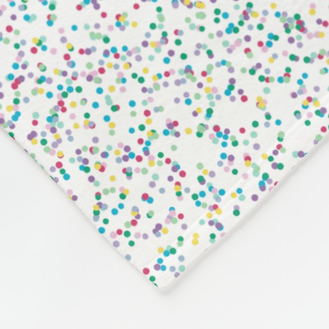 Colourful Rainbow Speckled Dots Fleece Blanket (Corner)
