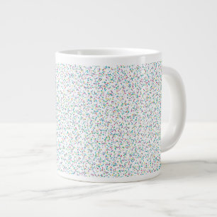 Colourful Rainbow Speckled Dots Large Coffee Mug