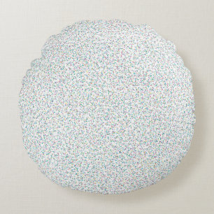 Colourful Rainbow Speckled Dots Round Pillow