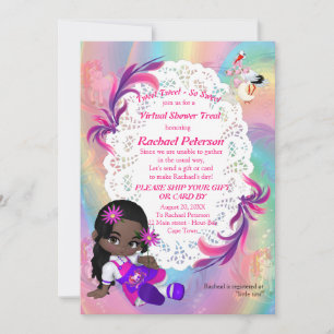 Colourful Rainbow Spirals Baby Virtual Thank You Card