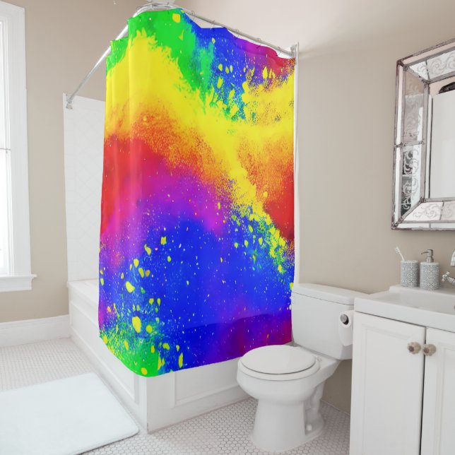 Colourful Rainbow Splattered Paint Pattern   (In Situ)