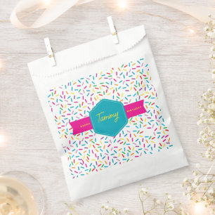 Colourful Rainbow Sprinkles Birthday Party Favour Bag