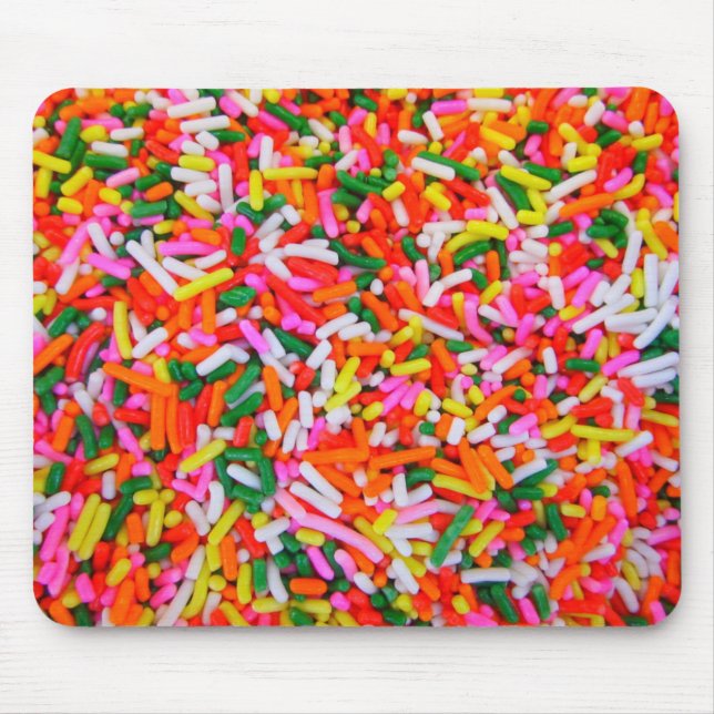Colourful Rainbow Sprinkles Mouse Pad (Front)