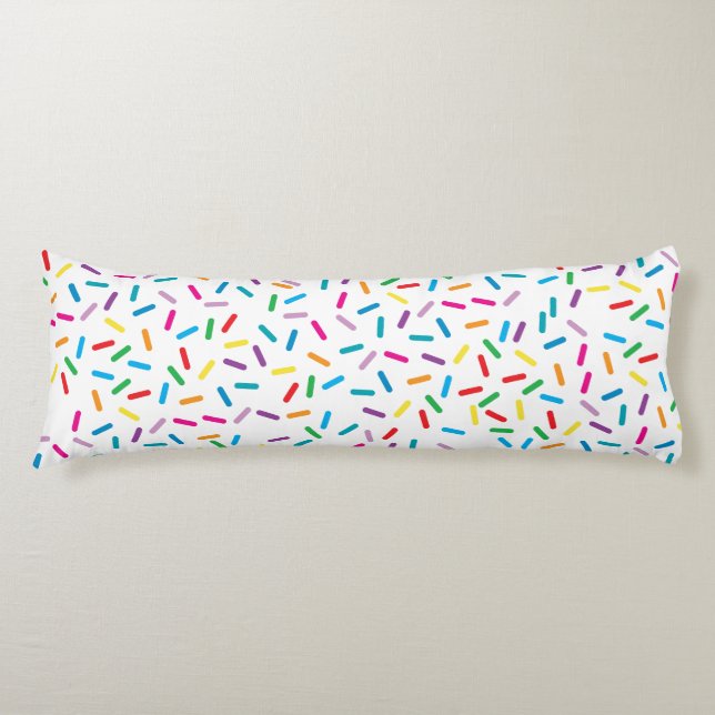 Colourful Rainbow Sprinkles Pattern Body Pillow (Front)