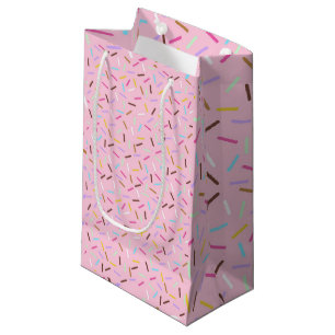 Colourful Rainbow Sprinkles Pattern Large Gift Bag