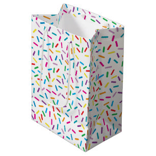 Colourful Rainbow Sprinkles Pattern Medium Gift Bag