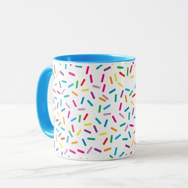 Colourful Rainbow Sprinkles Pattern Mug (Front Left)