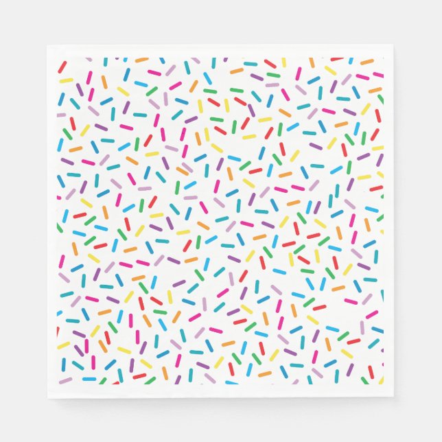 Colourful Rainbow Sprinkles Pattern Napkin (Front)