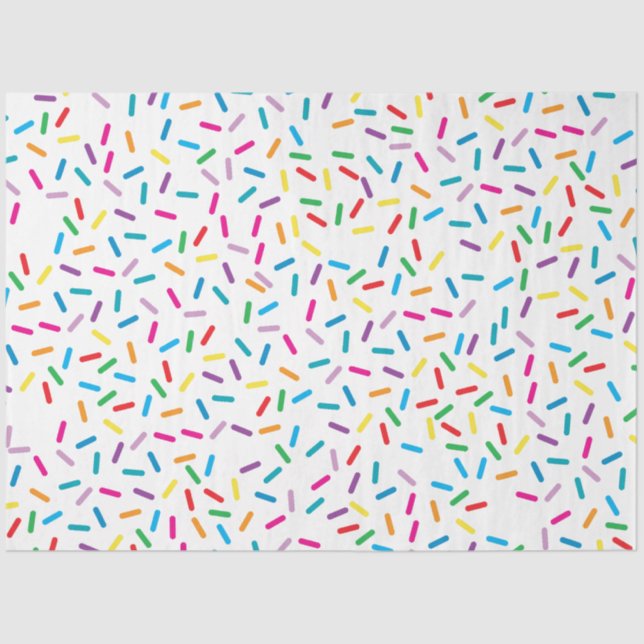 Colourful Rainbow Sprinkles Pattern Tissue Paper (Front)