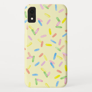 Colourful rainbow sprinkles watercolor iPhone XR case