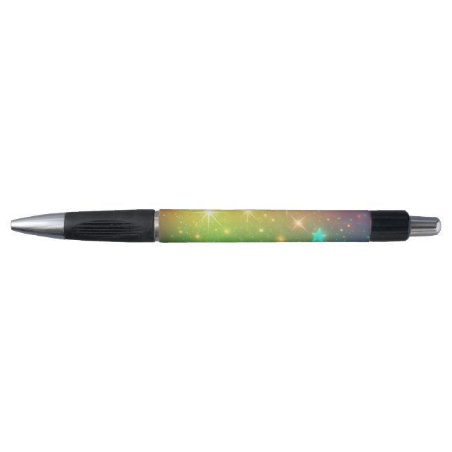 Colourful Rainbow star space Pen (Front)