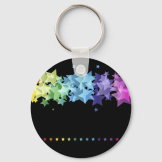 Colourful Rainbow  Stars Keychain