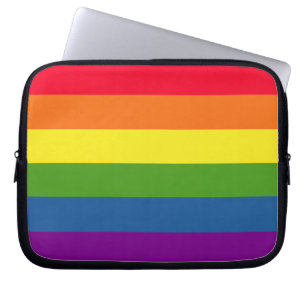 Colourful Rainbow Stripes Celebration Laptop Sleeve