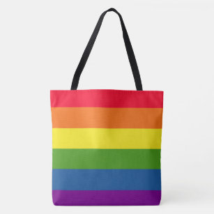 Colourful Rainbow Stripes Celebration Tote Bag