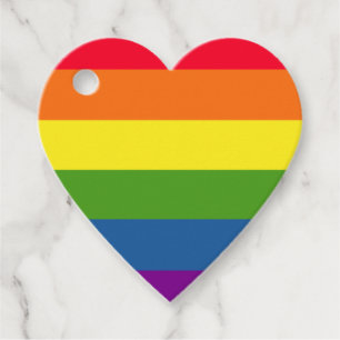 Colourful Rainbow Stripes Favour Tags