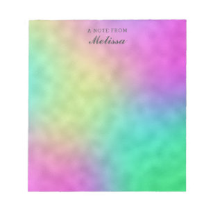 Colourful rainbow style abstract pattern notepad