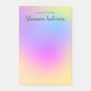 Colourful rainbow style abstract pattern post-it notes