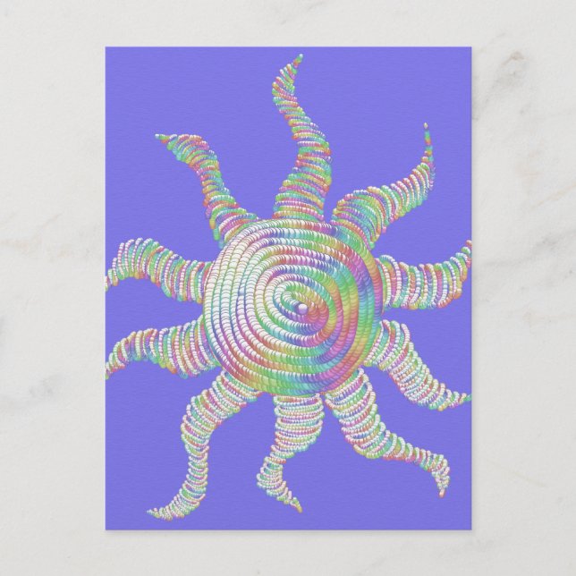 Colourful Rainbow Sun Postcard (Front)