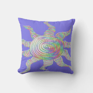 Colourful Rainbow Sun Throw Pillow
