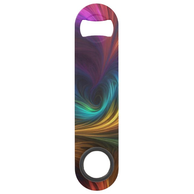 Colourful Rainbow Swirl Bar Key (Front)