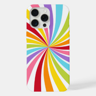 Colourful Rainbow Swirl Modern Fun Style iPhone 15 Pro Max Case