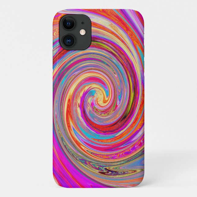 Colourful Rainbow Swirl Retro Abstract Design Case-Mate iPhone Case (Back)