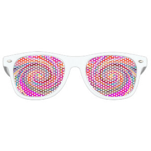 Colourful Rainbow Swirl Retro Abstract Design Sunglasses