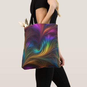 Colourful Rainbow Swirl Tote Bag