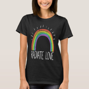 Colourful Rainbow T Radiate Positivity Motivation T-Shirt