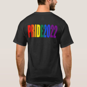 Colourful Rainbow Text LGBTQ Gay Pride 2022 T-Shir T-Shirt