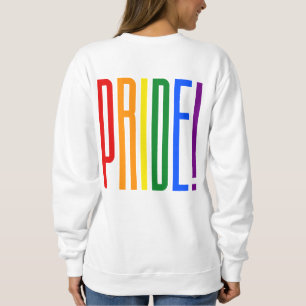 Colourful Rainbow Text LGBTQ Gay Pride LGBT Sweatshirt