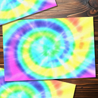 Colourful Rainbow Tie Dye Hippie Tissue Paper