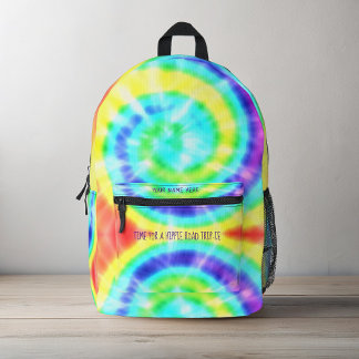 Colourful Rainbow Tie Dye Personalized Backpack