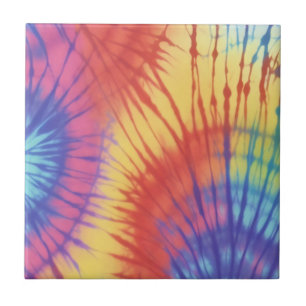 Colourful Rainbow Tie Dye Tile