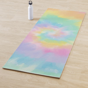 Colourful Rainbow Tie Dye Yoga Mat